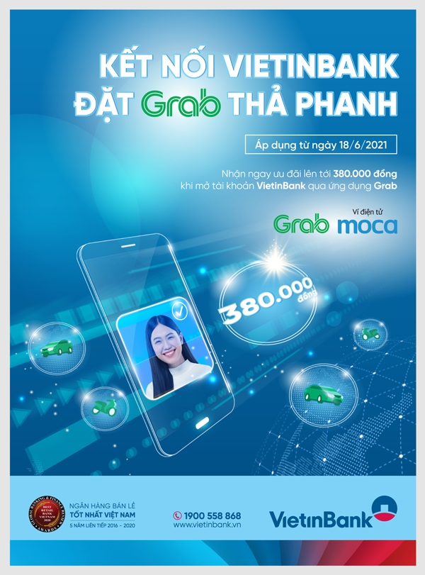 Khuyến khích mở tài khoản trực tuyến từ ứng dụng Grab