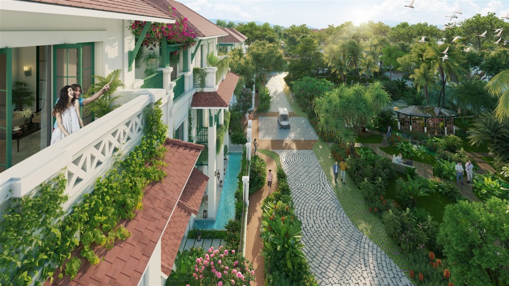 Khu đô thị nghỉ dưỡng phong cách nhiệt đới kiểu mẫu Sun Tropical Village. (Ảnh phối cảnh minh họa)