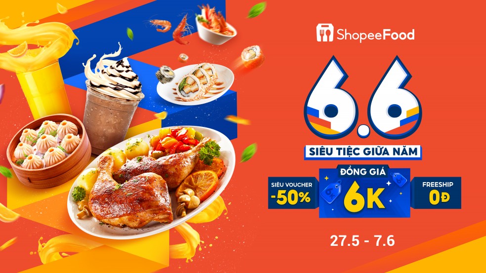 ShopeeFood chiêu đãi món ngon chỉ từ 6k, thỏa sức tiệc tùng tại nhà