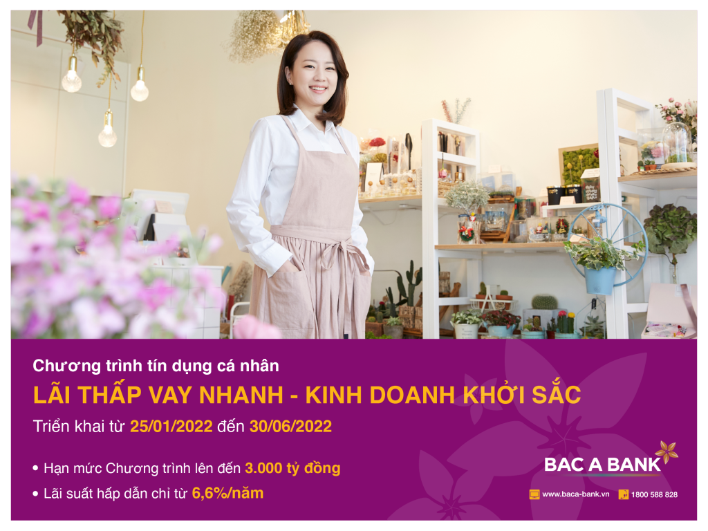 Lãi thấp vay nhanh từ BAC A BANK, khách hàng đón cơ hội kinh doanh khởi sắc