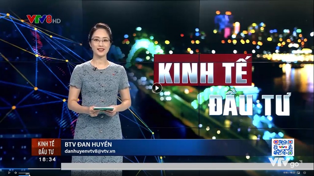 Bản tin Kinh tế đầu tư trên sóng truyền hình của kênh VTV8