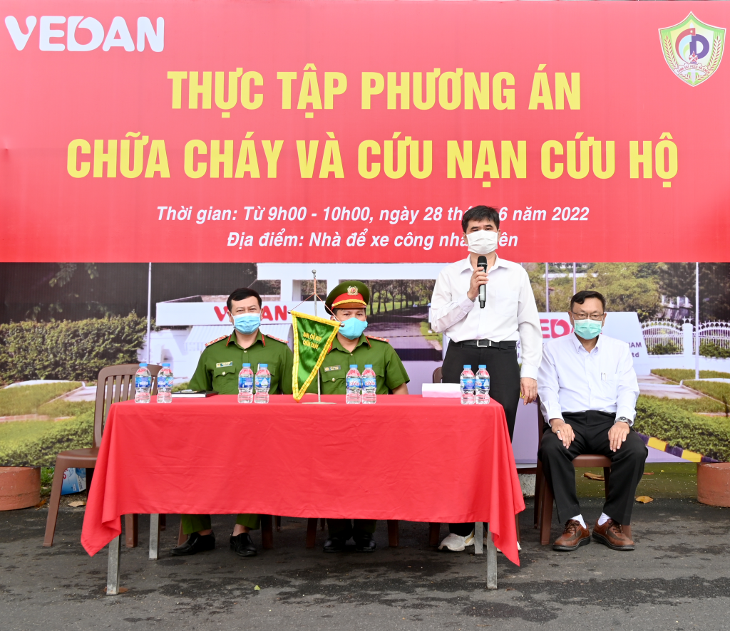 Ông Ko Chung Chih - Phó Tổng Giám đốc Công ty Vedan Việt Nam phát biểu tại buổi thực tập