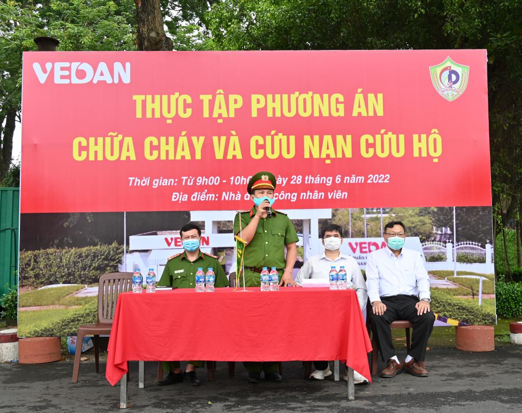 Đại úy Hồ Lê Chinh - Đại diện Công an tỉnh Đồng Nai chia sẻ về lý thuyết PCCC và các tình huống giả định