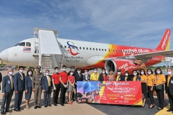 Vietjet Thái Lan khai trương đường bay Bangkok - Khon Kaen với màn biểu diễn ấn tượng trên tàu bay