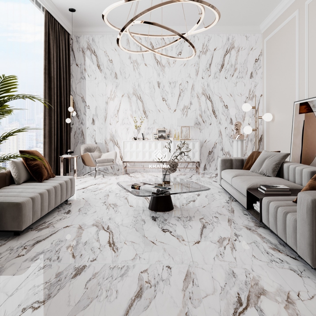 Gạch Marble nhũ vàng KHTR61203K (600x1200)