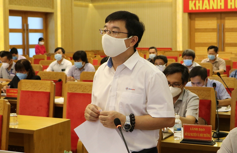 Ông Phạm Lê Phú - Tổng giám đốc EVNNPT phát biểu tại đầu cầu tỉnh Khánh Hòa
