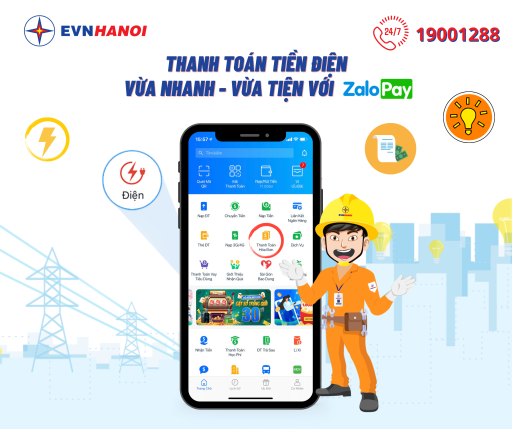  Thanh toán tiền điện – Vừa tiện, vừa nhanh với ZaloPay