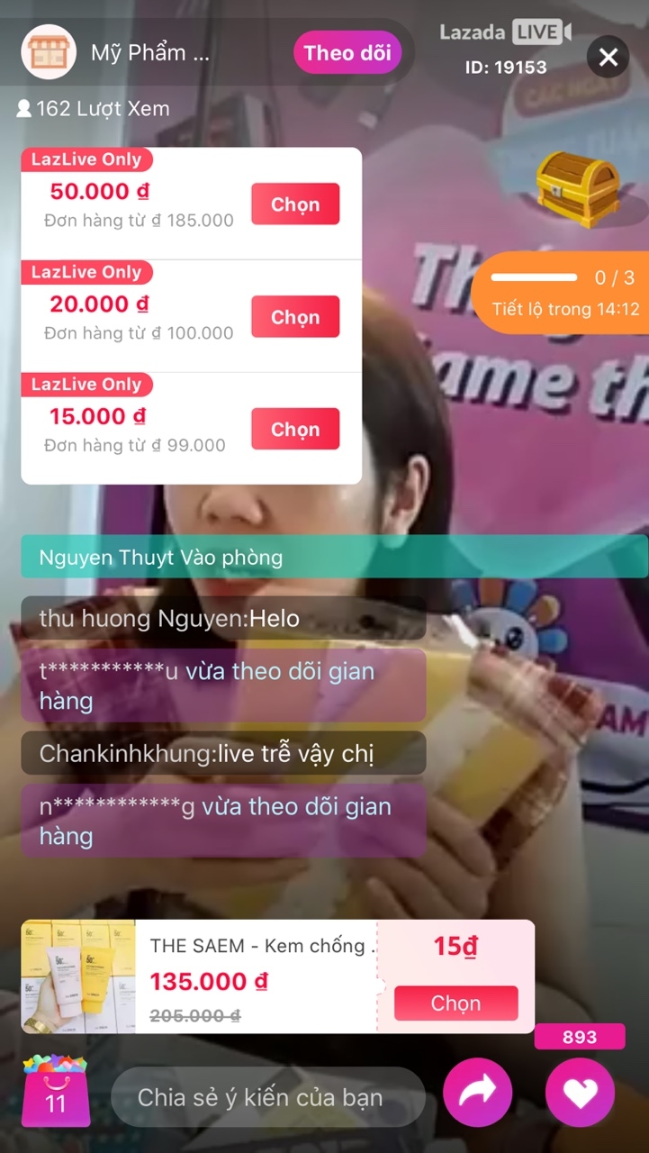 Người tiêu dùng mua sắm qua kênh livestream tăng mạnh trên Lazada vào qúy 3/2020