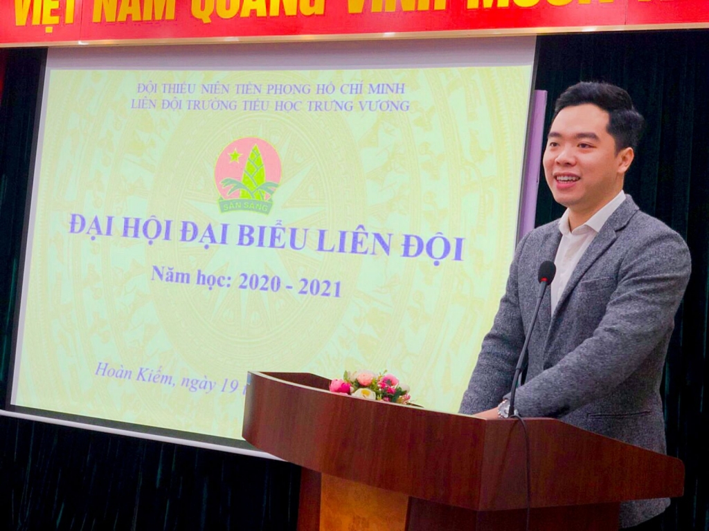Anh Lê Thành Việt - Ủy viên ban thường vụ, trưởng ban công tác thiếu nhi trường học quận đoàn Hoàn Kiếm