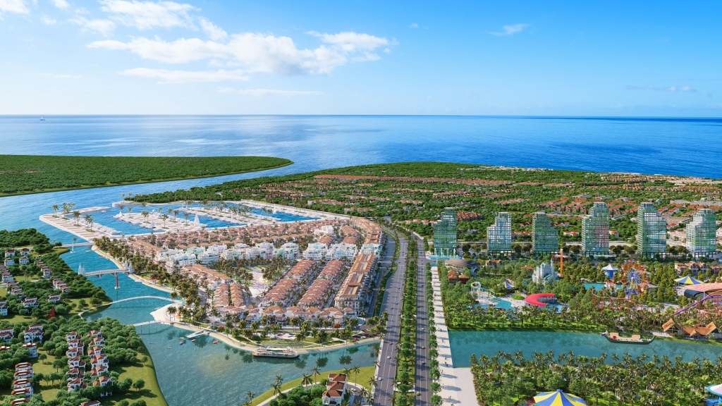 Sun Riverside Village sẽ biến Sầm Sơn thành một “Magic City” theo cách mà Miami đã mê hoặc lòng người. Ảnh phối cảnh minh họa. 