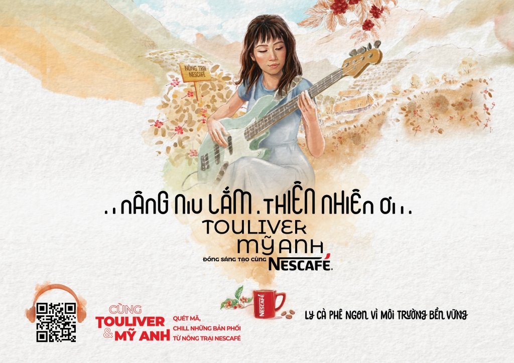 NESCAFÉ kết hợp cùng Touliver và Mỹ Anh ra mắt album lấy chất liệu từ âm thanh của nông trại cà phê