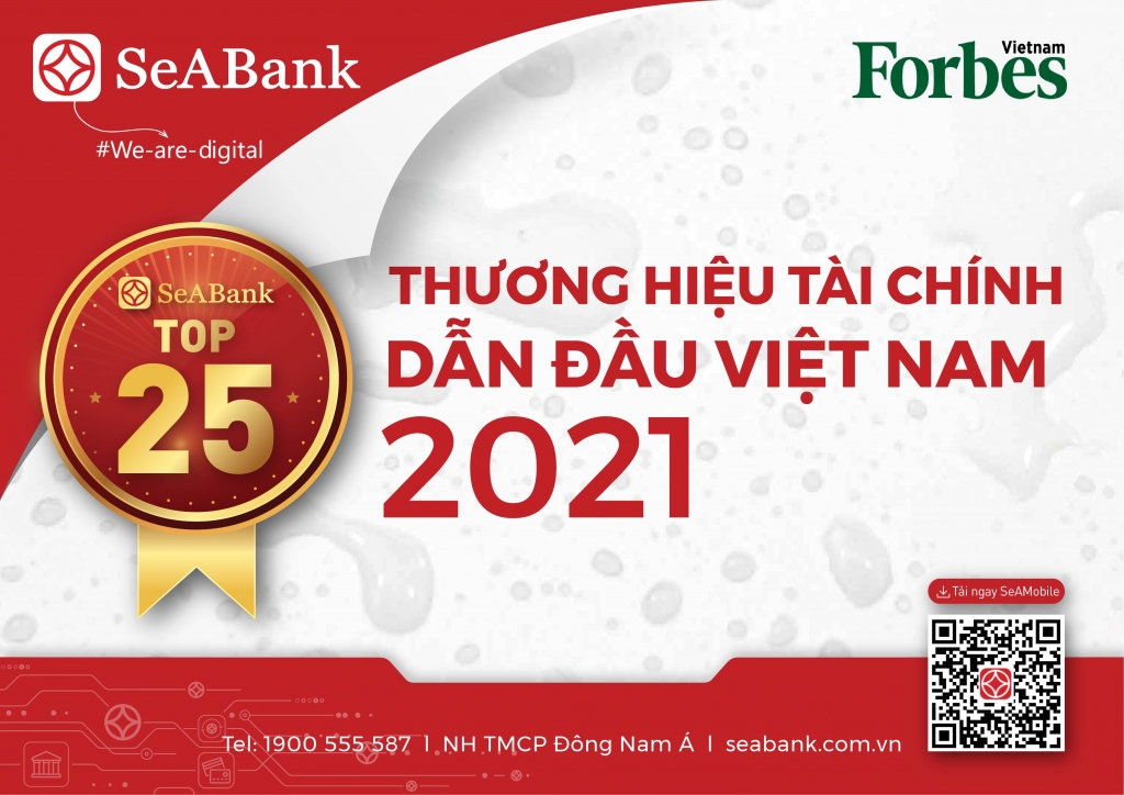 SeABank nằm trong Top 25 Thương hiệu tài chính dẫn đầu và Top 10 Thương hiệu mạnh