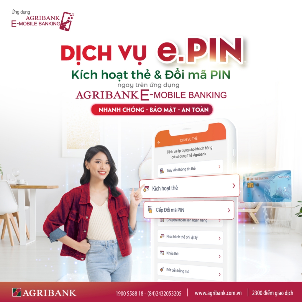  Agribank triển khai mã PIN điện tử tới khách hàng