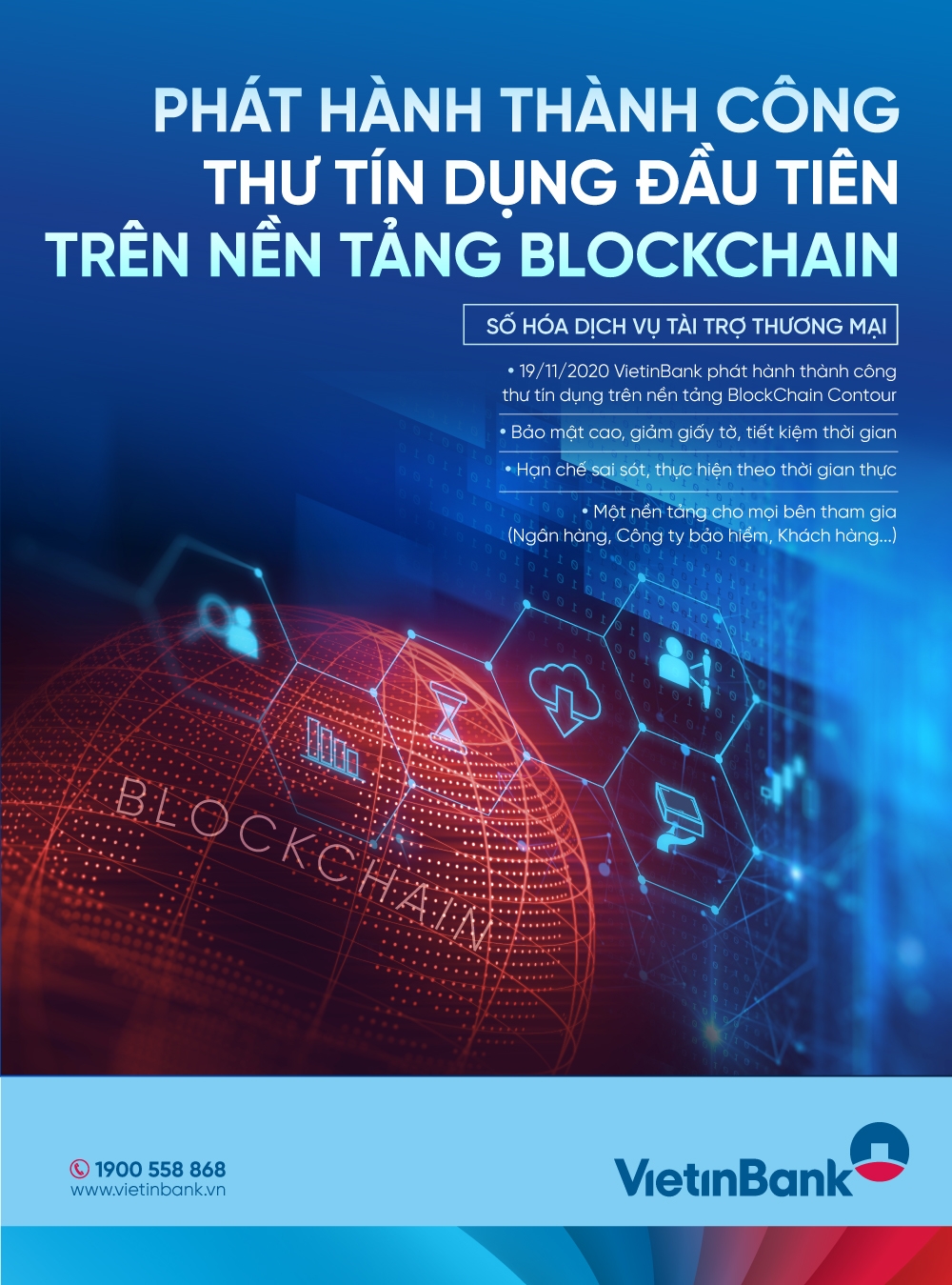 VietinBank phát hành thành công L/C đầu tiên ứng dụng công nghệ Blockchain