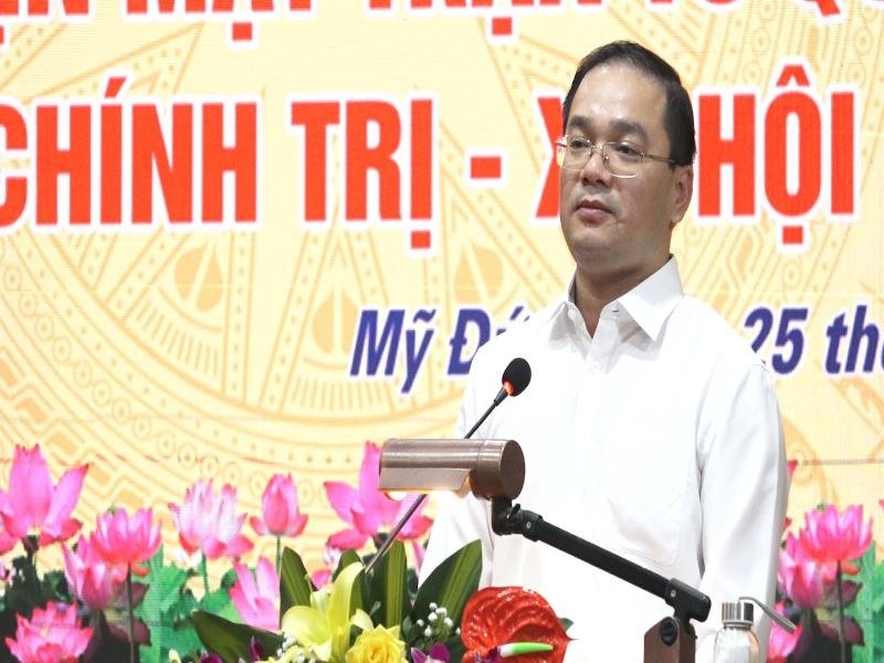 Đ/c Nguyễn Ngọc Việt  - TUV - Bí thư Huyện ủy kết luận buổi đối thoại
