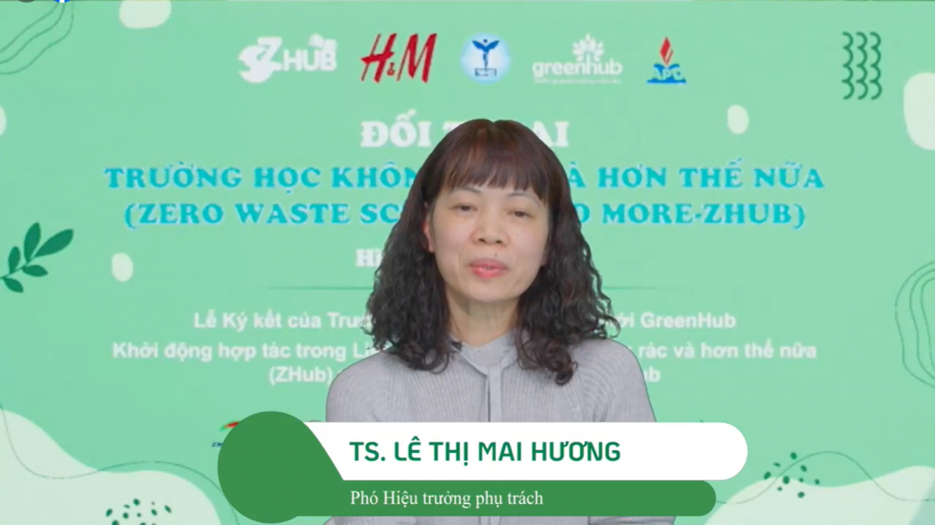 bà Lê Thị Mai Hương - Phó hiệu trưởng phụ trách Trường TH, THCS và THPT Thực nghiệm Khoa học Giáo dục