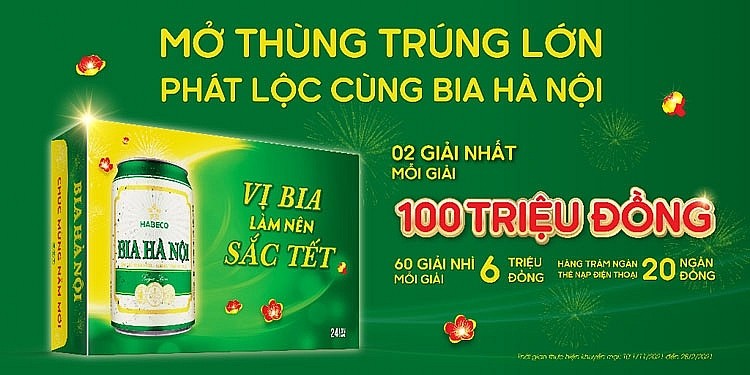 Đón năm mới Tài Lộc với 2 chương trình khuyến mại lớn nhất của Bia Hà Nội Tết 2022