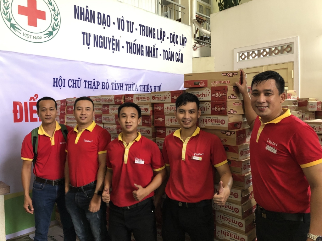 Các sản phẩm của Masan Consumer đã được trao tặng cho đồng bào miền Trung trong đợt bão lũ lịch sử năm 2020