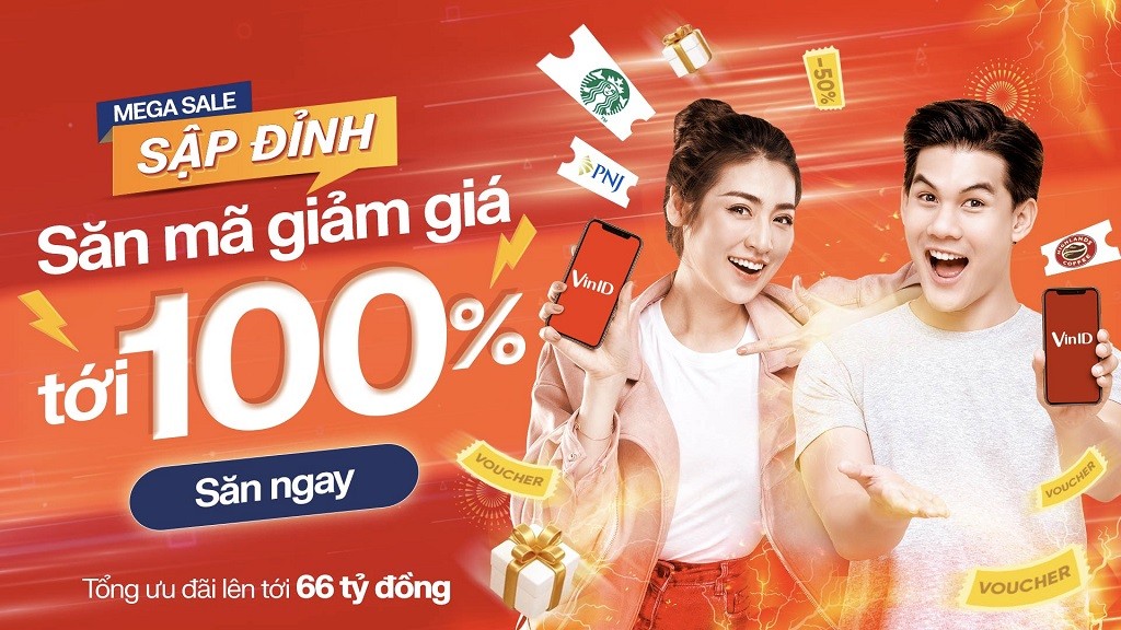 Người dùng VinID dễ dàng nhận hàng vạn voucher giảm giá tới 100% từ 400 thương hiệu