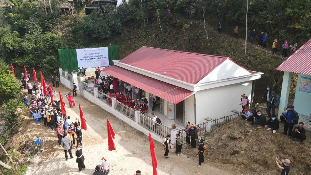 Điểm trường mới khang trang và tiện nghi hơn