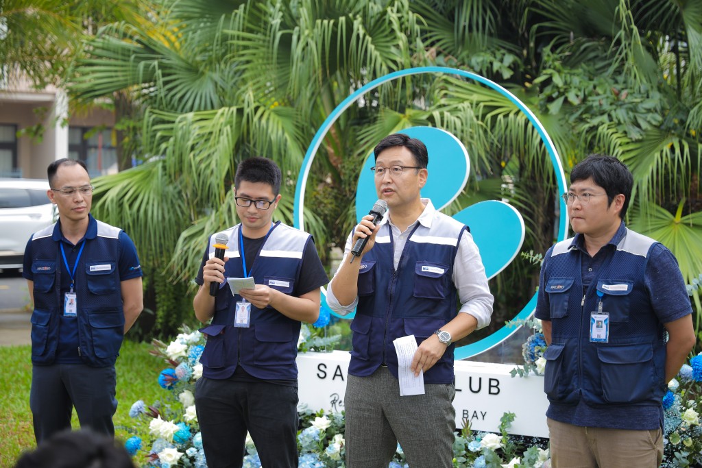 Ông Lee Jae Joon - Giám đốc dự án, đại diện HanmiGlobal phát biểu trong sự kiện giới thiệu của Sailing Club Signature Resort Ha Long Bay