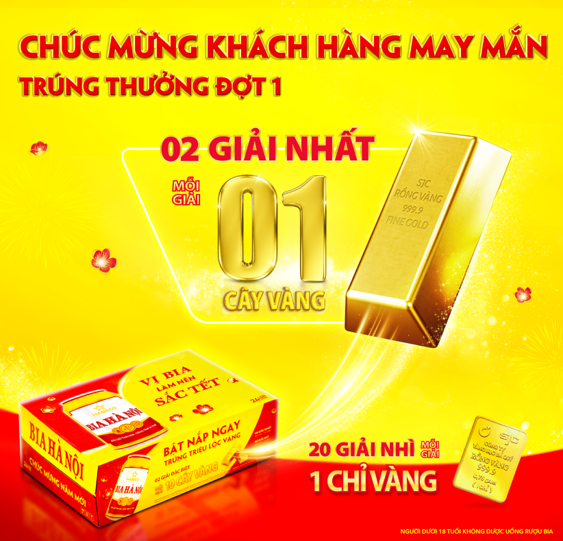 Bia Hà Nội công bố khách hàng trúng thưởng 