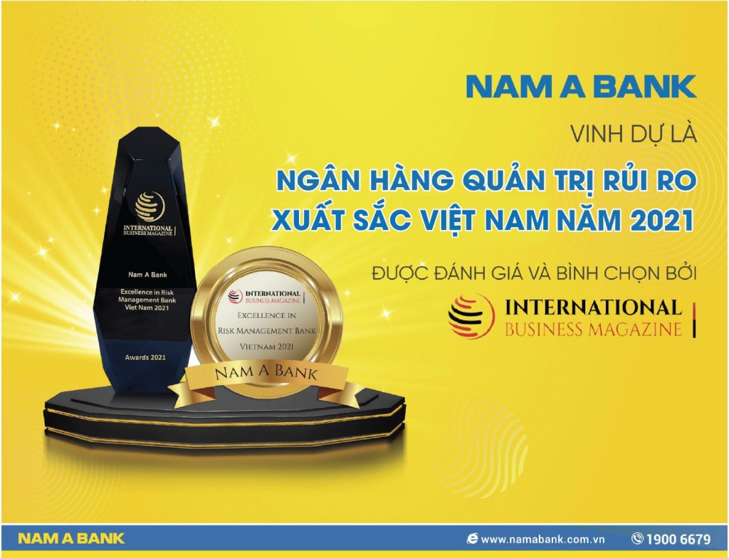 Nam A Bank nhận giải thưởng quốc tế về Ngân hàng quản trị rủi ro xuất sắc Việt Nam năm 2021