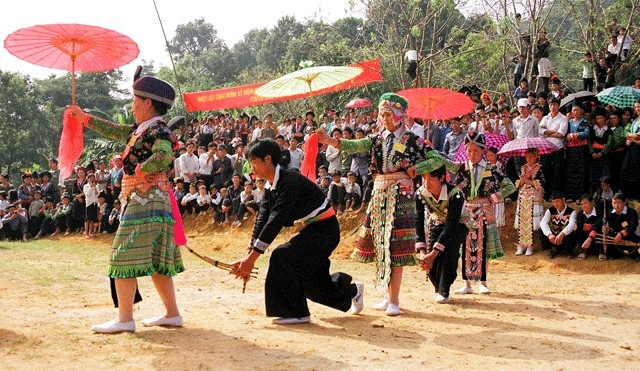 Chợ tình Khâu Vai được tổ chức vào ngày 27 tháng 3 âm lịch hàng năm ở Hà Giang (Ảnh: Internet)