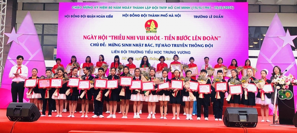 Mô hình điểm ngày hội “Thiếu nhi vui khỏe - Tiến bước lên Đoàn”