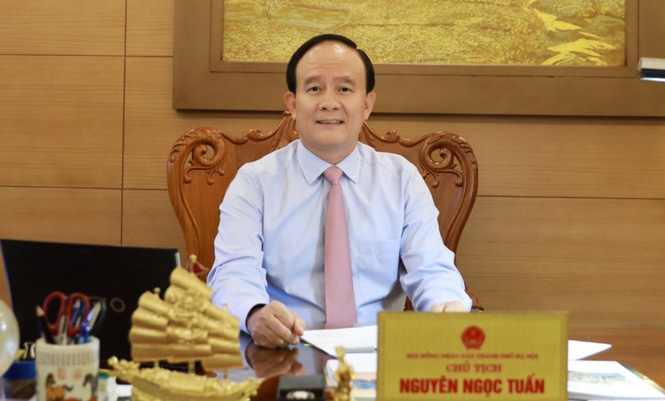 Phó Bí thư Thành ủy, Chủ tịch HĐND thành phố, Chủ tịch Ủy ban Bầu cử thành phố Hà Nội Nguyễn Ngọc Tuấn.