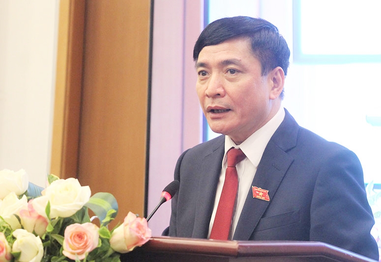 Ủy viên Trung ương Đảng, Tổng Thư ký Quốc hội, Chủ nhiệm Văn phòng Quốc hội, Chánh Văn phòng Hội đồng Bầu cử quốc gia Bùi Văn Cường chủ trì họp báo