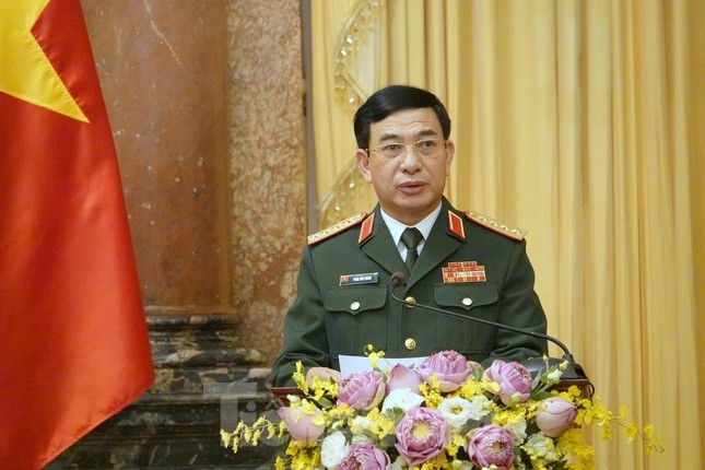 Đại tướng Phan Văn Giang phát biểu tại buổi lễ
