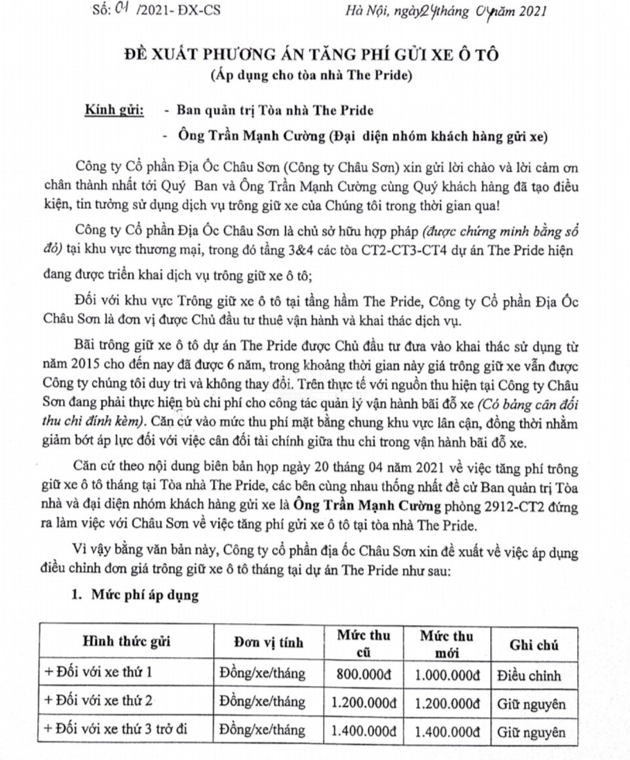 Công ty Châu Sơn tăng phí lên mức 25% khiến cho cư dân bất bình vì không đúng quy định