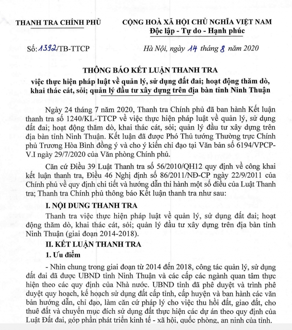 thanh tra chinh phu kien nghi kiem diem chu tich cac pho chu tich tinh ninh thuan