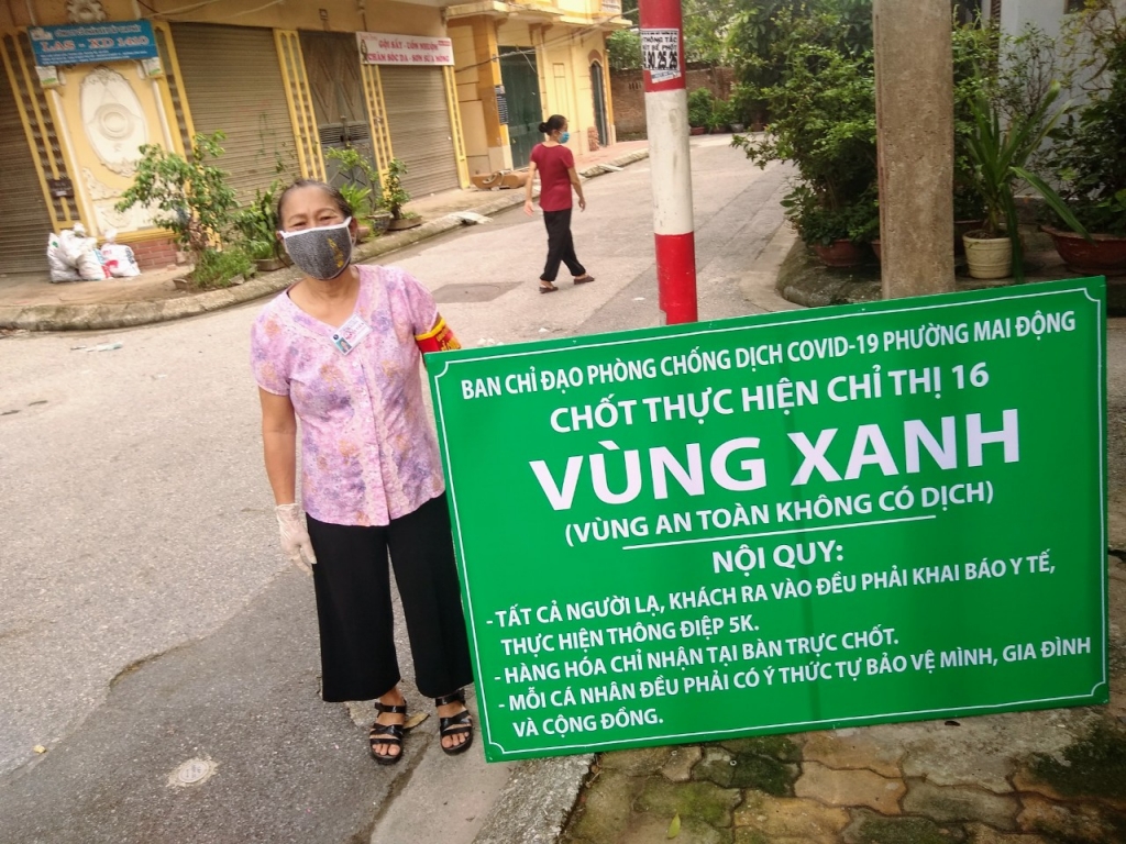 50 “vùng xanh” chống Covid-19 đầu tiên tại quận Hoàng Mai