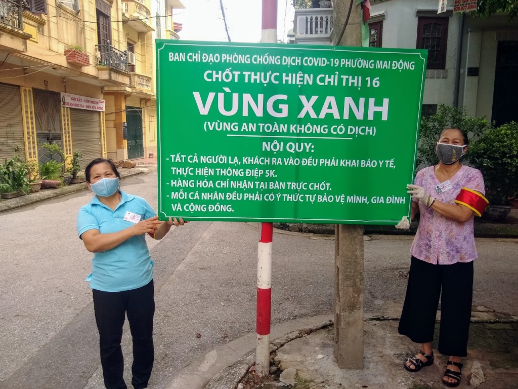 Đã có 2 phường Mai Động và Đại Kim thành lập gần 50 “vùng xanh” an toàn tại nhiều khu dân cư và tòa chung cư