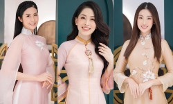 Hoa hậu Đỗ Mỹ Linh, Ngọc Hân, Phương Nga đọ sắc đầy cuốn hút với áo dài nền nã