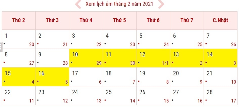 Rằm tháng Giêng 2021 rơi vào ngày 26/2/2021