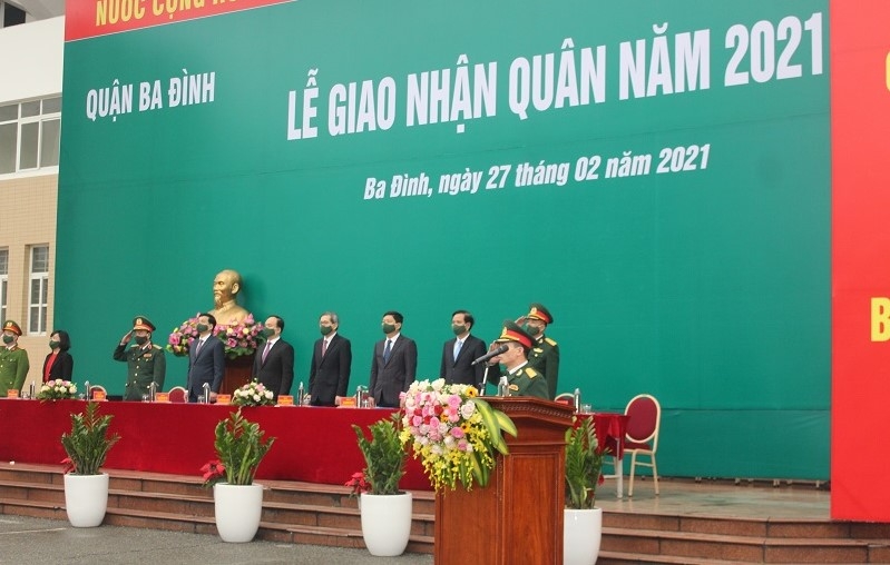 Quận Ba Đình tổ chức Lễ giao nhận quân năm 2021