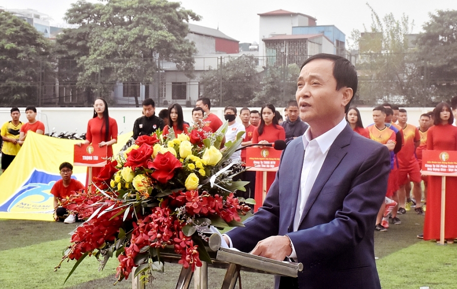 Khai mạc Giải bóng đá Công nhân, viên chức, lao động - Cúp báo Lao động Thủ đô lần thứ VI năm 2020