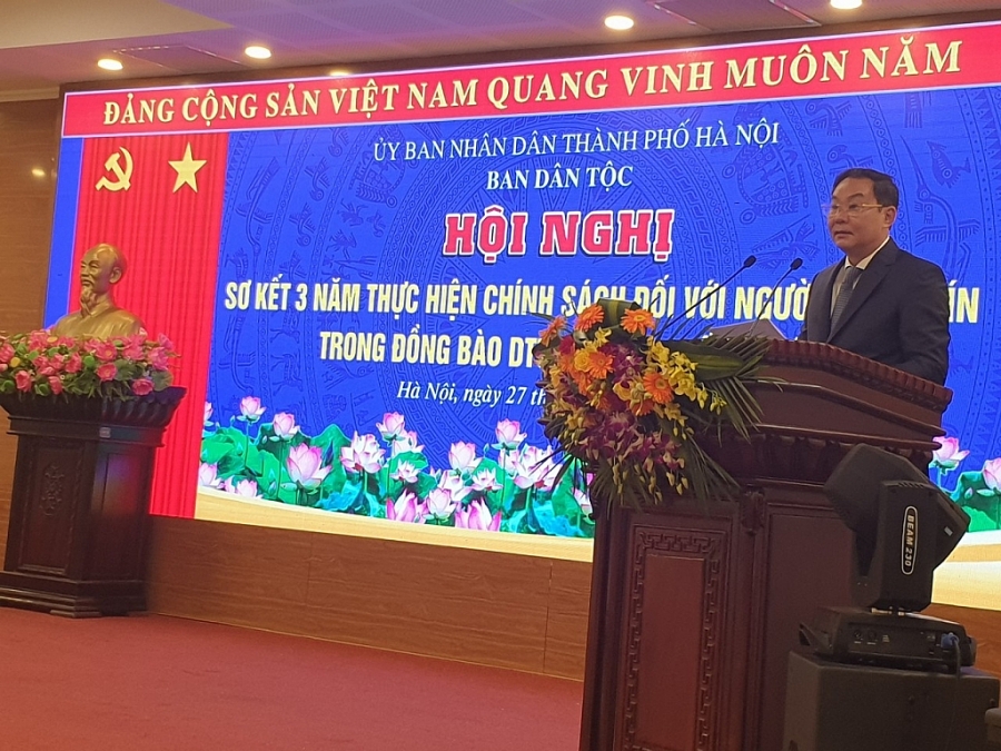 Hà Nội: Sơ kết 3 năm thực hiện chính sách đối với người có uy tín trong đồng bào dân tộc thiểu số