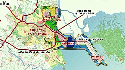 Bản đồ Quy hoạch Khu kinh tế Đình Vũ - Cát Hải 