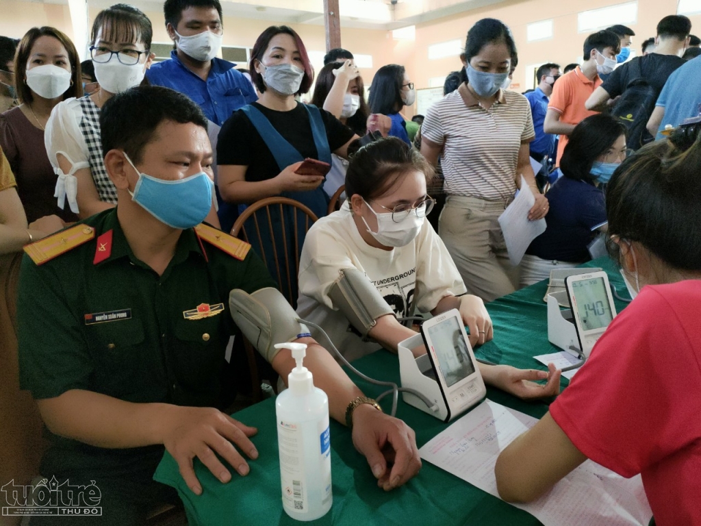Hàng trăm ĐVTN quận Kiến An sôi nổi tham gia hiến máu tình nguyện