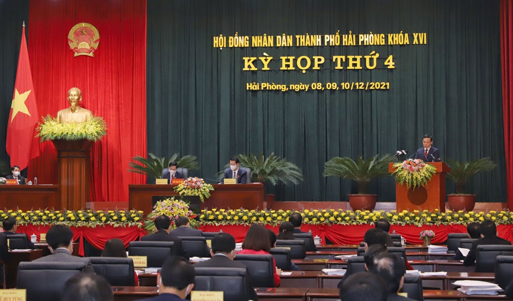 Quang cảnh kỳ họp HĐND TP Hải Phòng