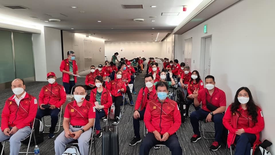 Đoàn thể thao Việt Nam đã đến Nhật Bản để tham dự Olympic Tokyo 2020