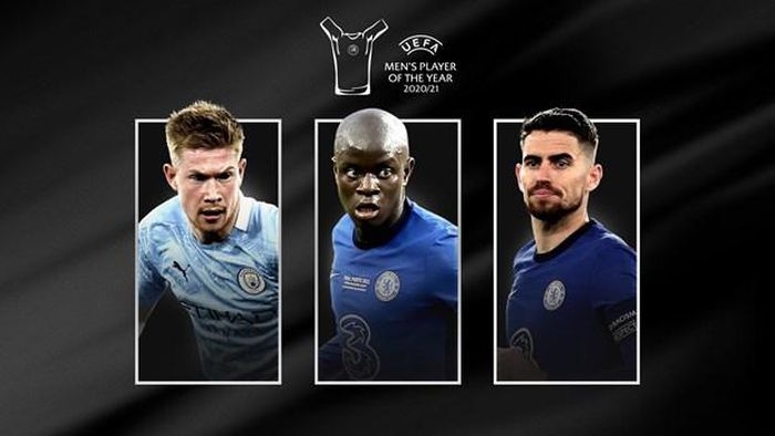 Jorginho, Kante, De Bruyne cạnh tranh giải cầu thủ hay nhất năm của UEFA