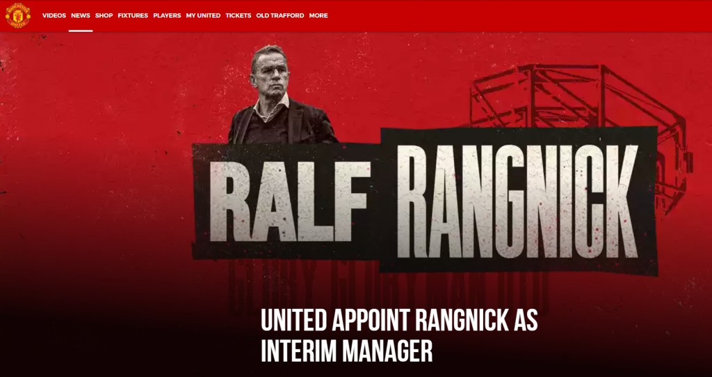 Manchester United bổ nhiệm ông Ralf Rangnick làm HLV tạm quyền