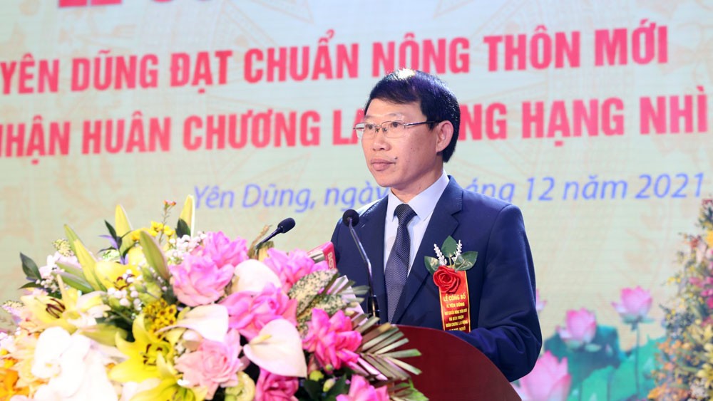 Huyện Yên Dũng (Bắc Giang) đón nhận Huân chương Lao động hạng Nhì