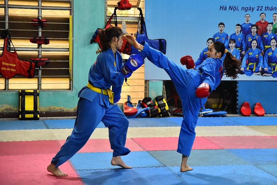 Môn Vovinam được đưa vào chương trình thi đấu tại một kỳ SEA Games là lần tổ chức tại Myanmar năm 2013. Môn Vovinam tại SEA Games 31, chủ nhà Việt Nam tổ chức thi đấu 3 hạng cân đối kháng nam (dưới 55kg, 60kg, 65kg) và 3 hạng cân nữ (dưới 55kg, 60kg, 65kg), đội đặt chỉ tiêu giành từ 3-5 huy chương vàng.