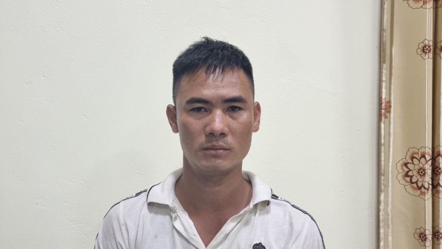 Vương Văn Đoàn tại cơ quan công an